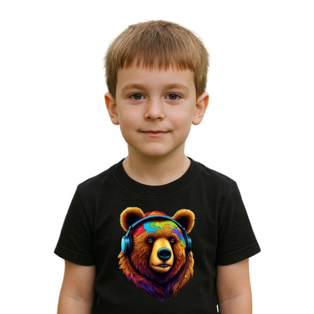Bear with Headphones T-Shirt – Music Enthusiast Tee, Gift for Music Lovers