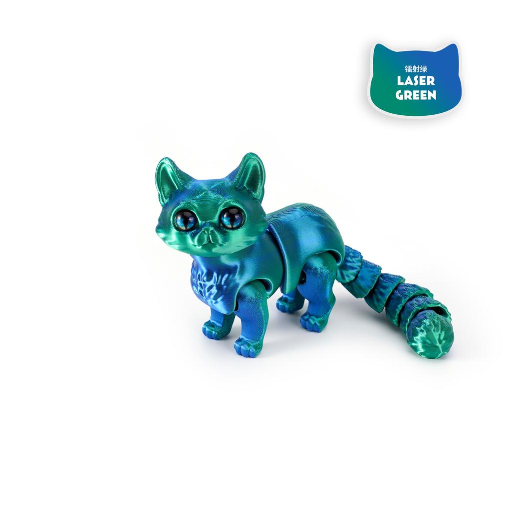 3D Printed Cute Cat Model Toys Sphynx Cat Ornament Realistic Hairless Figurine with Movable Joint Children's Funny New Year Gift