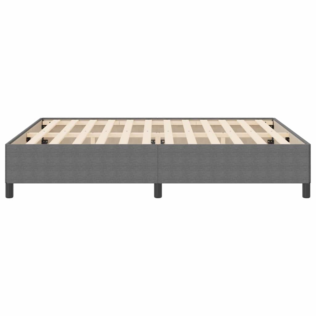 Box Spring Bed Light Grey 180 x 200 cm Cord Fabric