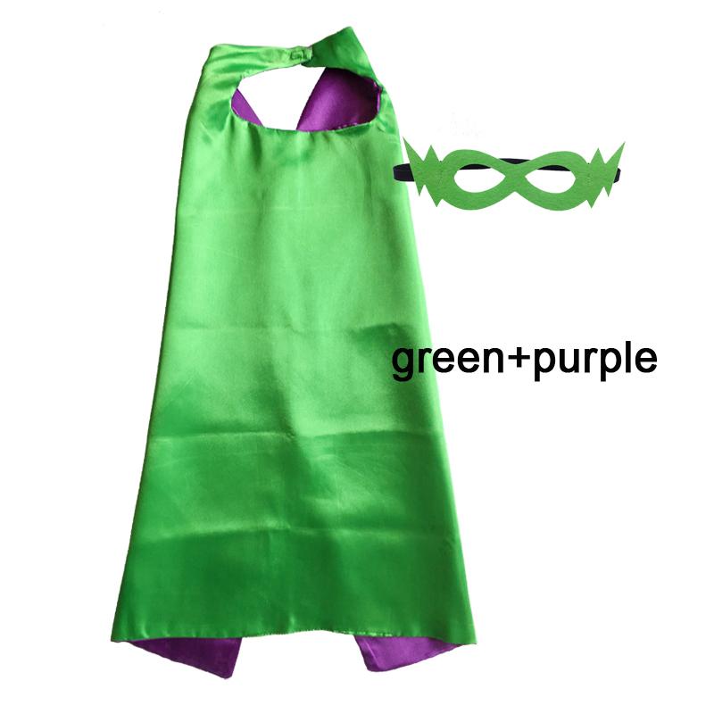 Kids Superhero Capes Plain Satin Solid Capes Boys Girls Birthday Party Favor Anime Cosplay