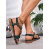Women's New Plus Size Flat Floral Rhinestone Sandals Peep Toe Over Beach Sandals