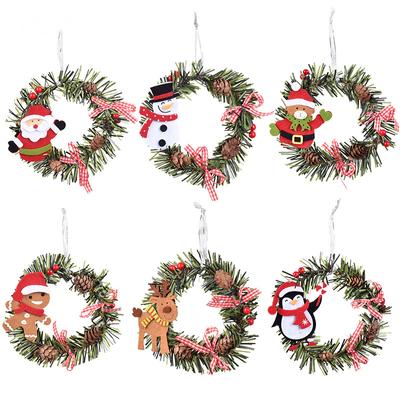 3Pcs High Quality Pendant Tree Ornaments Decor Accessories Hanging Ornament Snowman Elk Circular Pinecone Holiday Decorations Home Decorations