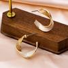 Elegant Spiral Twisted Hoop Earrings: Chic Light Luxury Personality Earrings for Women