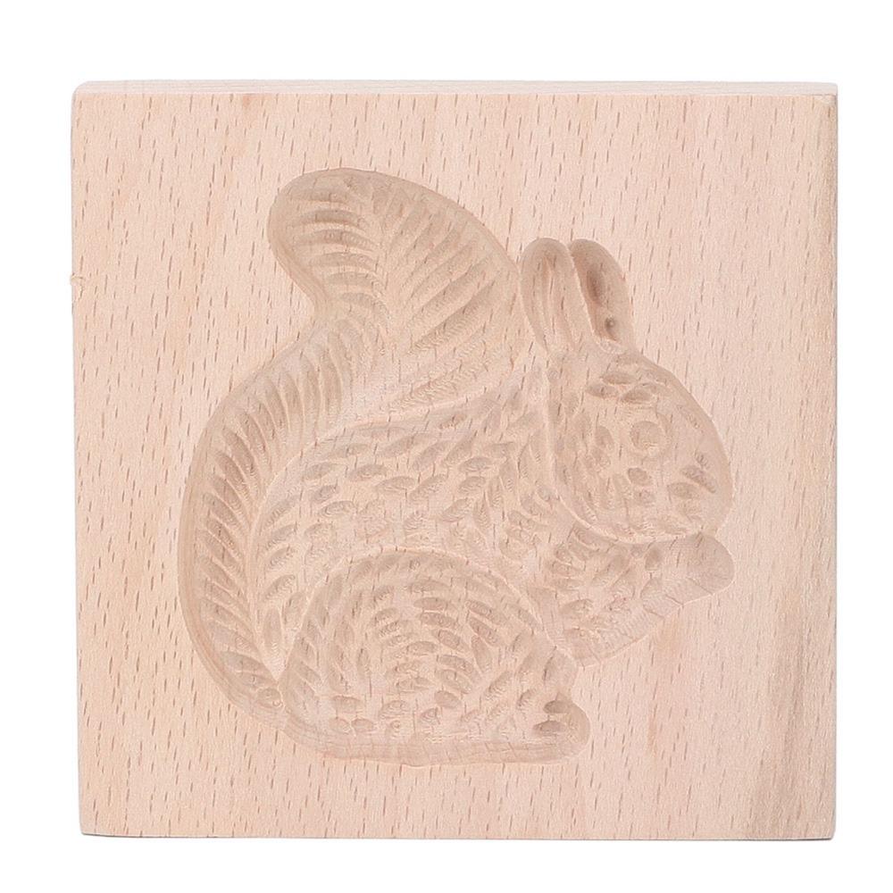 Natural Beech Wood Cookie Cutter Smooth Surface Biscuit Mould Baking Stamp Christmas Baking