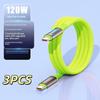 1/3Pcs 1.5 Meters Wire Type-C Digital Display Charger Cable Usb C To C 120W Fast Charging Power Display Cable Cord For Phone 17
