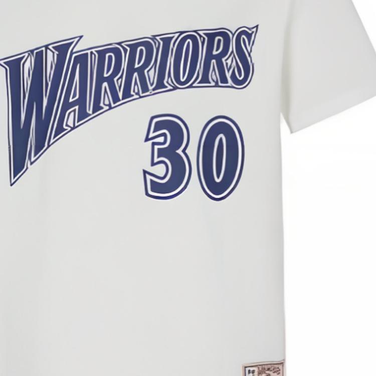 Mitchell & Ness X NBA Golden State Warriors Name Number T-shirt 'Stephen Curry 30' Men's MNJYSST230133-WHITE