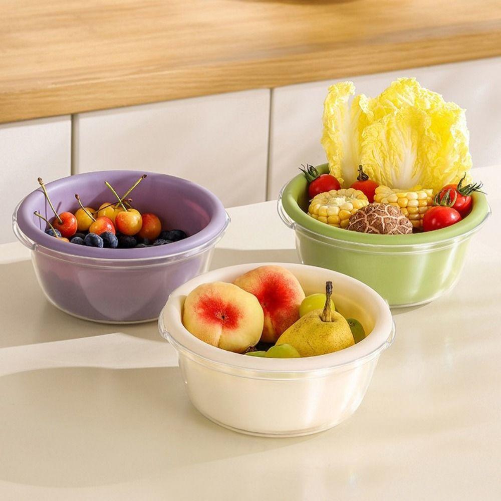 Large Capacity Vegetable Washing Basket Plastic Food Drain Basket Fruit Washing Basket  Living Room