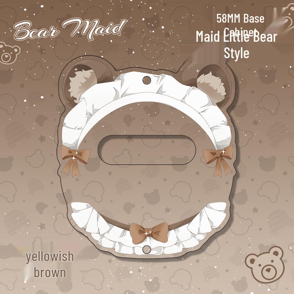 

Woniu Miaogu Mei 58mm Bear Badge Frame Display Stand with Protective Acrylic Cover 58mm Maid Bear Badge Frame