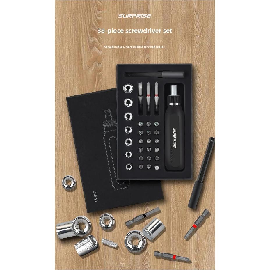 Precision Ratchet Screwdriver Set Magnetic Bit Socket Tool Kit for Phone Laptop Disassembly Home Repair Hand Tool Set
