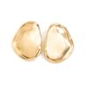 Salircon Fashion Metal Irregular Oval Stud Earrings for Women Exaggerated Gold Color Geometric Earring Party Jewelry Accessories
