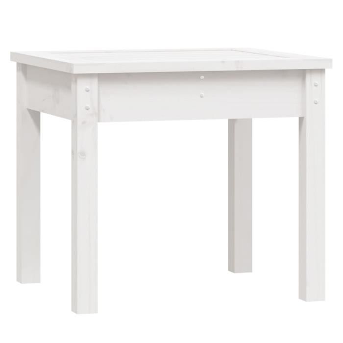 VidaXL Banc de jardin blanc 50x44x45 cm bois massif de pin 823991