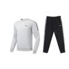 Li Ning Logo Spliced Knitted Top Comfortable Breathable Casual Sports Suit Unisex Sports Suit AWDU915-2+YKLU333-1