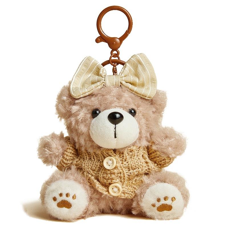 Cute Bag Female Pendant Baking Bear Niche High-End Plush Toy Doll Schoolbag Small Pendant Bag