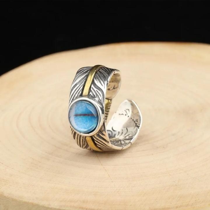 Кольцо-перо с узором, Уникальное мужское открытое кольцо, Палец Такахаси