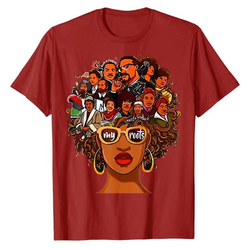 

I Love My Roots Black Powerful History Month Pride DNA Gift TShirt Graphic Tee Tops Womens Fashion Outfit Short Sleeve Blouses S