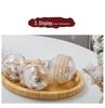 Acryl Weihnachtsbaumschmuck: 9-teiliges Set - 8 cm Schaumstoff-Hängekugeln mit Schneeflocken-Transparentdesign