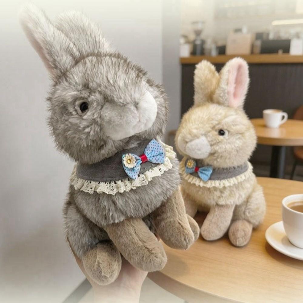 Soft Fluffy Rabbit Plush Toy Lifelike Stuffed Bunny Doll Cute Plush Rabbit Doll Sofa Decoration