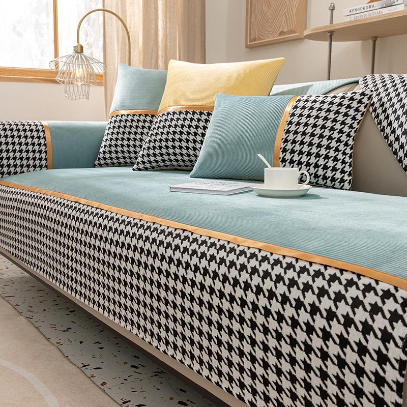 Qiandongge Sofa Cushion, Universal Light Luxury Seat Cushion In All Seasons,  New Non-Slip Leather Sofa Cover Cover Cloth Towel