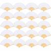 Kaoco Folding Plain Large Set Japanese Folding Fan, White, DIY, Drawing, Calligraphy, Wedding, Party, (20)