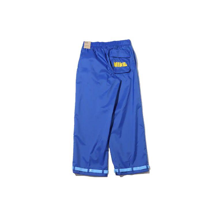 Nike X Atmos Pink Collaboration Nsw Circa Series Solid Color Loose Woven Sports Long Pants Women pants Royal-Blue DM6782-480