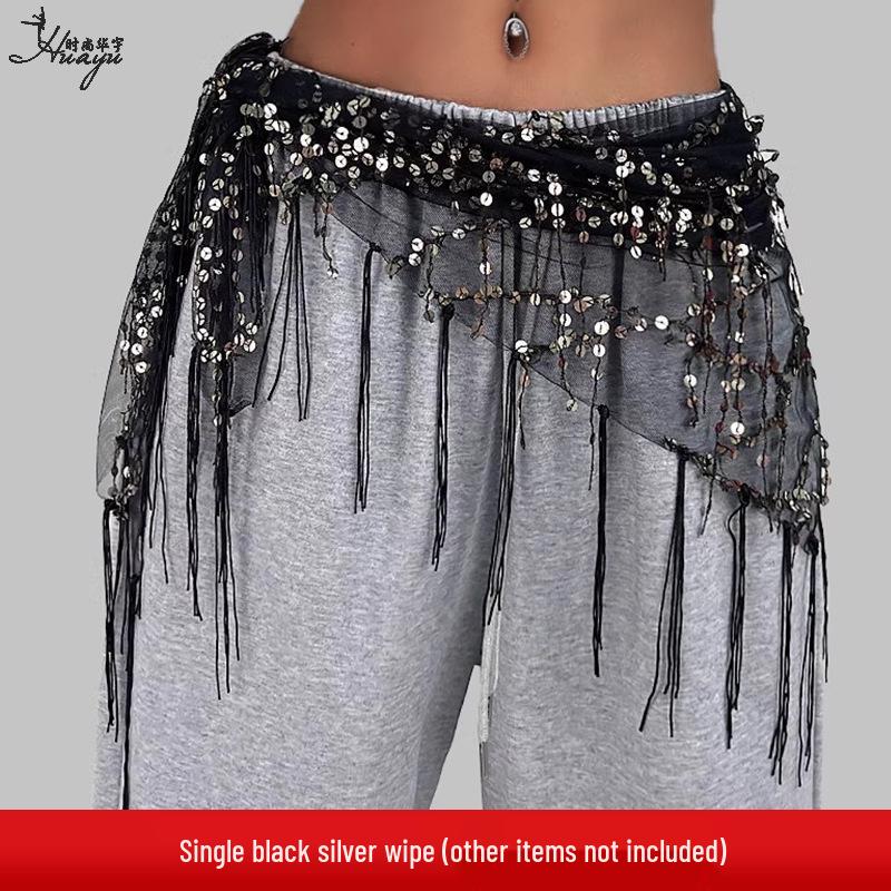 

Трендовый пояс с пайетками и кисточками - Универсальный аксессуар для талии для джаза и уличных танцев One Size