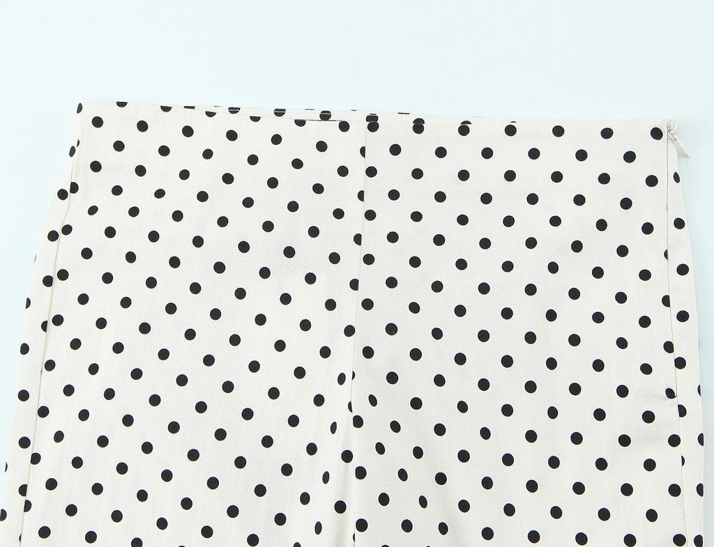 Frühling 2026 Europäisches Polka-Dot Hemdjacke & Mittellange Hosen Set