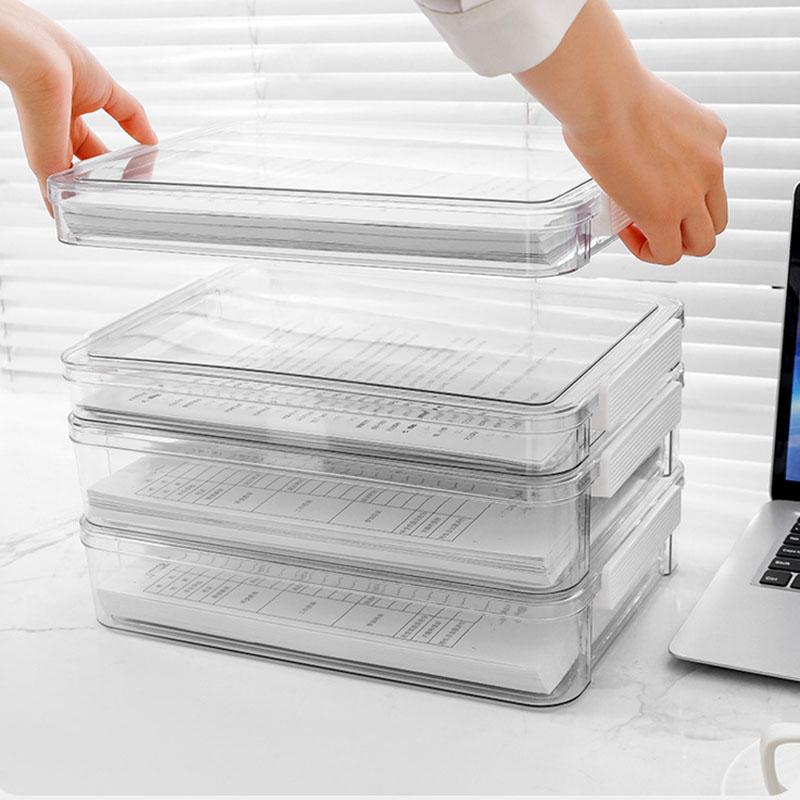 Acrylic Transparent Desk Paper Storage Box for Exams and Papers Versatile A4 File Box and Large-Capacity Exam Paper Sorting Box