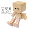 Jescion Dashboard Decoration, Swinging Wooden Doll Decoration, Movable Articulating Wooden Car Accessories with Cute