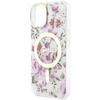 Custodia per iPhone 14 Guess Flower MagSafe Trasparente