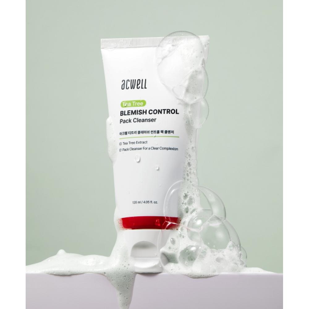 Acwell Tea Tree Blemish Control Cleanser Pack To Foam 120ml TEA TREE BLEMISH CONTROL PACK CLEANSER