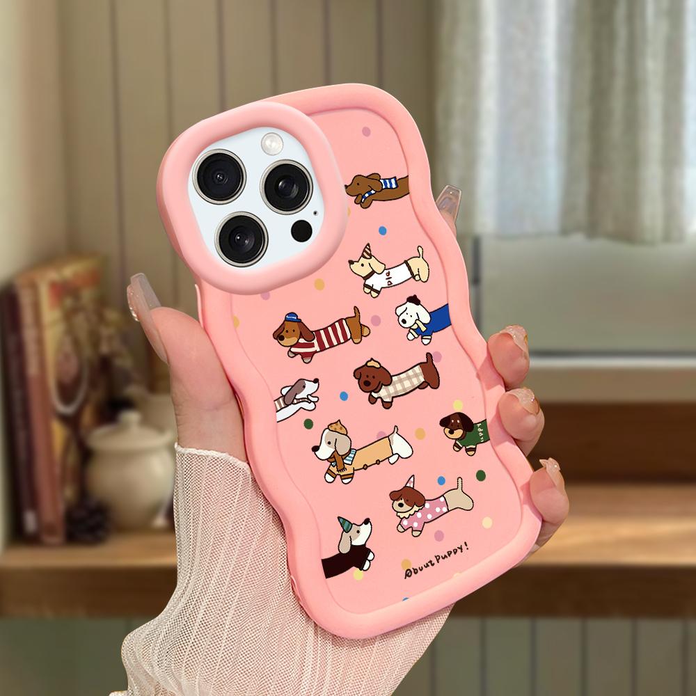 Big Wave Edge Weiches Silikonmaterial Macaron-Telefongehäuse Stoßfestes Schutzgummigehäuse für iPhone Samsung Huawei Honor Xiaomi Redmi OnePlus Moto