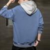 Men Autumn Hoodie Loose Hooded Contrasting Colors Hip Hop Casual Keep Warm Drawstring Korean Style Pullover Spring Hoodie Male Clothes