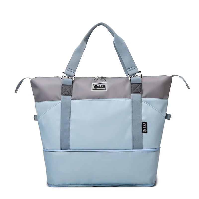 Large Capacity Color-Block Gym & Travel Duffel Bag