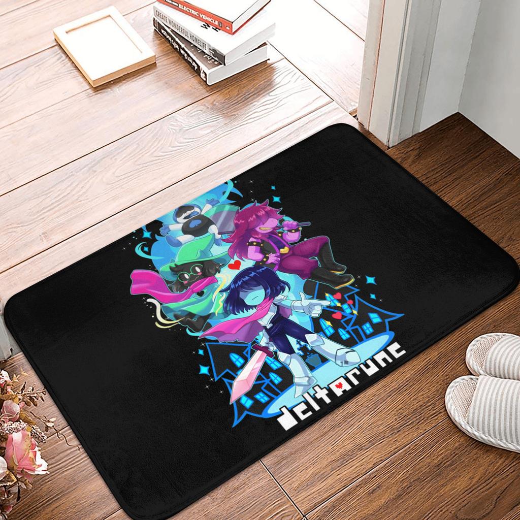 Tenna Deltarune Game Door Floor Bathroom Mats Anti-Slip Outdoor It's TV Time Meme Doormat Bedroom Balcony Entrance Carpet Rug