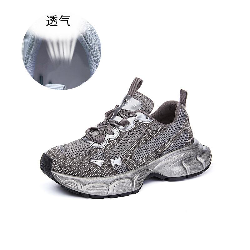 

Новые женские кроссовки-папы 2025 весна платформа блестящие спортивные кроссовки женские повседневные кроссовки универсальная женская обувь 40