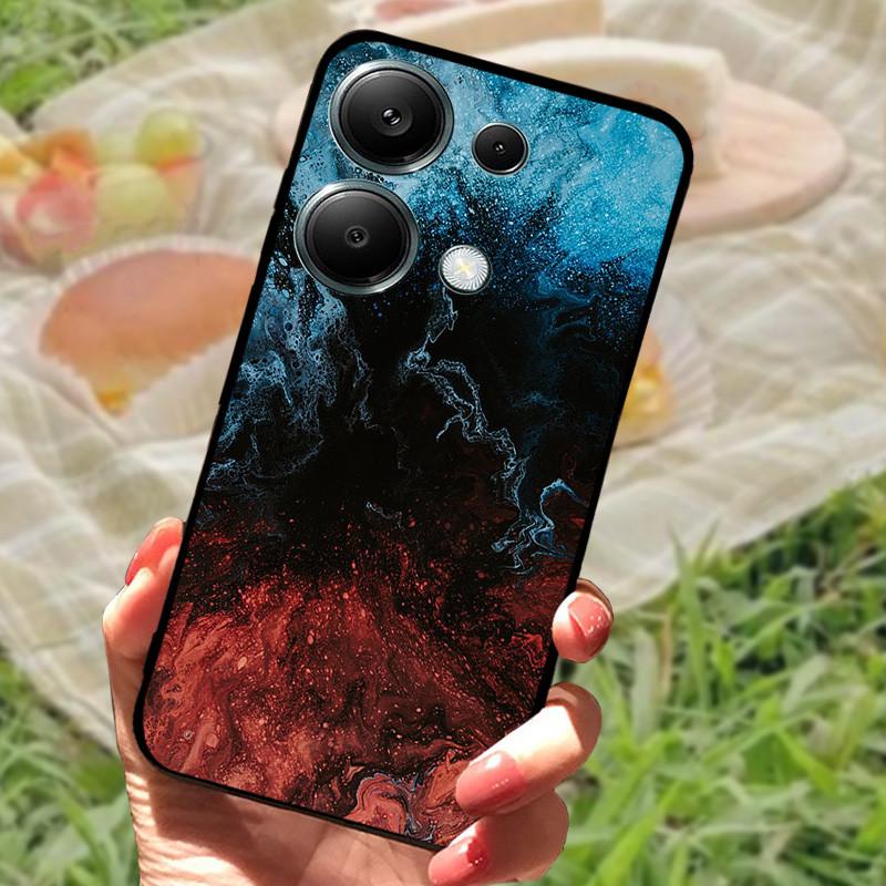 For Poco M6 Pro 4G Case Poco M6 4G Cover Silicone Soft Marble Bumper Coque for Xiaomi Poco F6 Redmi Turbo 3 5G Protective Fundas
