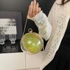 Borsa da sera rotonda in acrilico 2025 Nuova moda di nicchia Borsa a mano versatile da donna Borsa rotonda piccola con catena