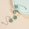 Natural Light Green Jade Safety Buckle Donut Bracelet for Women and Girls Fine Chain & Link Jewelry