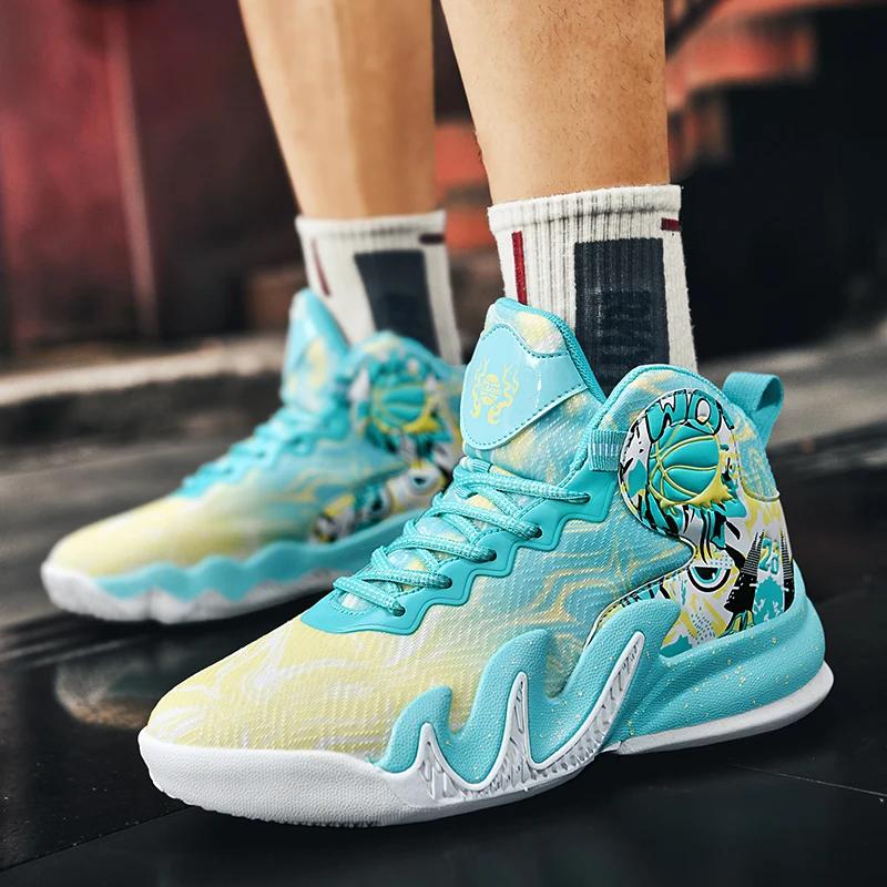 Мода Новые Мужские Баскетбольные Кроссовки Нескользящие Студенческие Дышащие Атлетические — фото 4