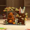 Animal Theme Capybara Building Blocks Multi-Function Pen Holder Desk Organizer 1880Pcs DIY Bricks Toy For Office Home Decor Gift