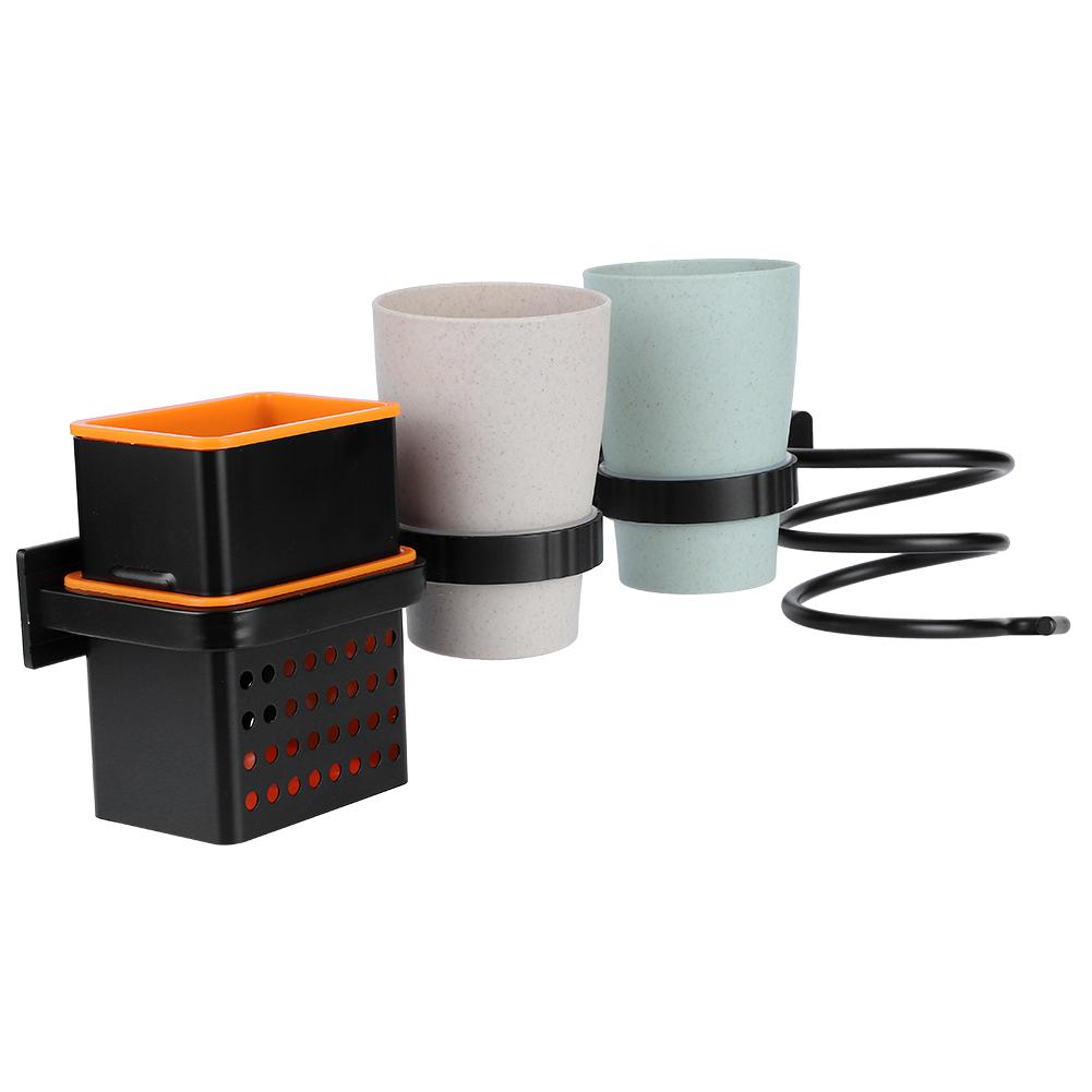 Multifunctional Space Aluminum Bathroom Storage Rack Hair Dryer Toothbrush Holder
