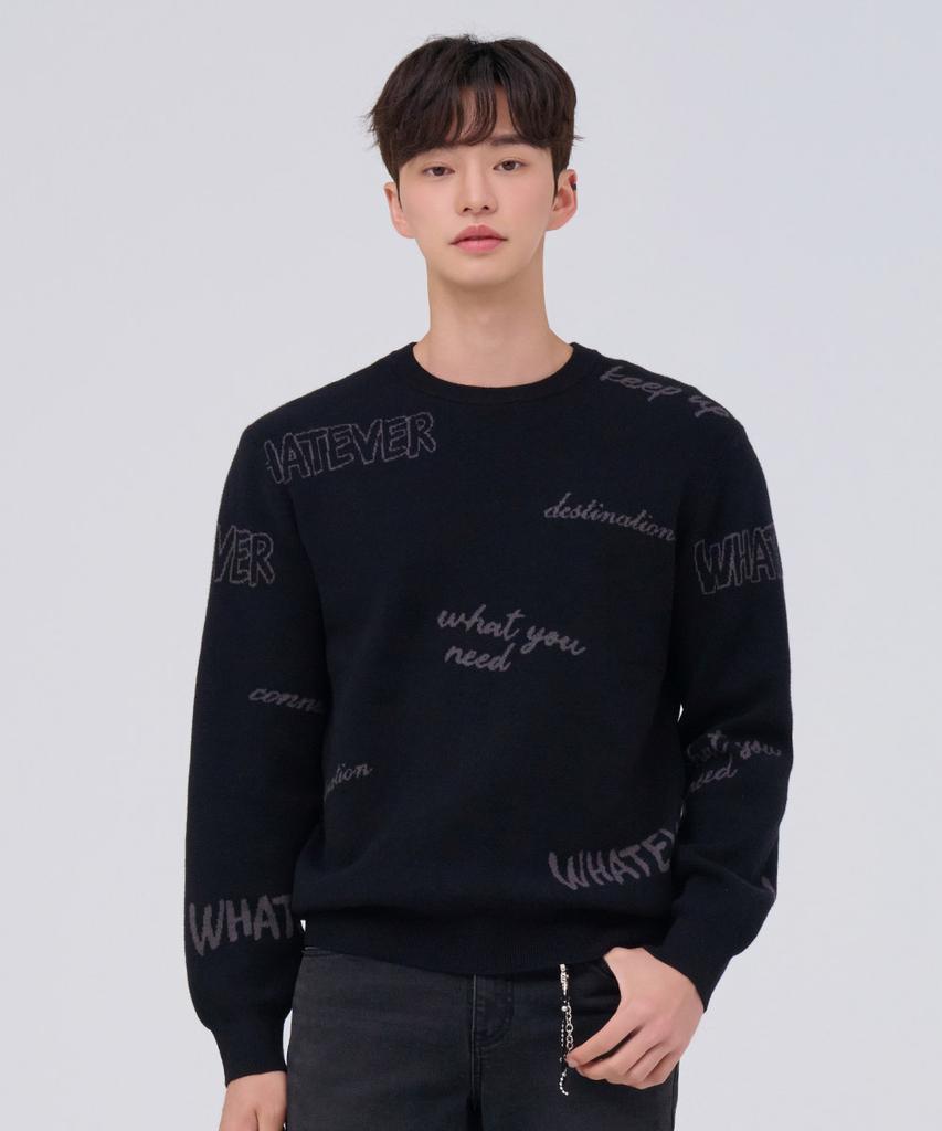 CHASECULT Men'S Lettering Sweater - Black