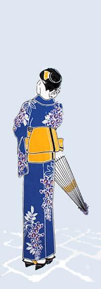 

Dyeing Anbo Hand Towel Style Weeping Authentic Dyed Cotton Tokuoka Made in Japan 35cm x 100cm Yukata Wisteria 100%