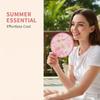 Floral Round Hand Fan Mini Pocket Cooling Fan New Handheld Folding Fan  Outdoor Beach