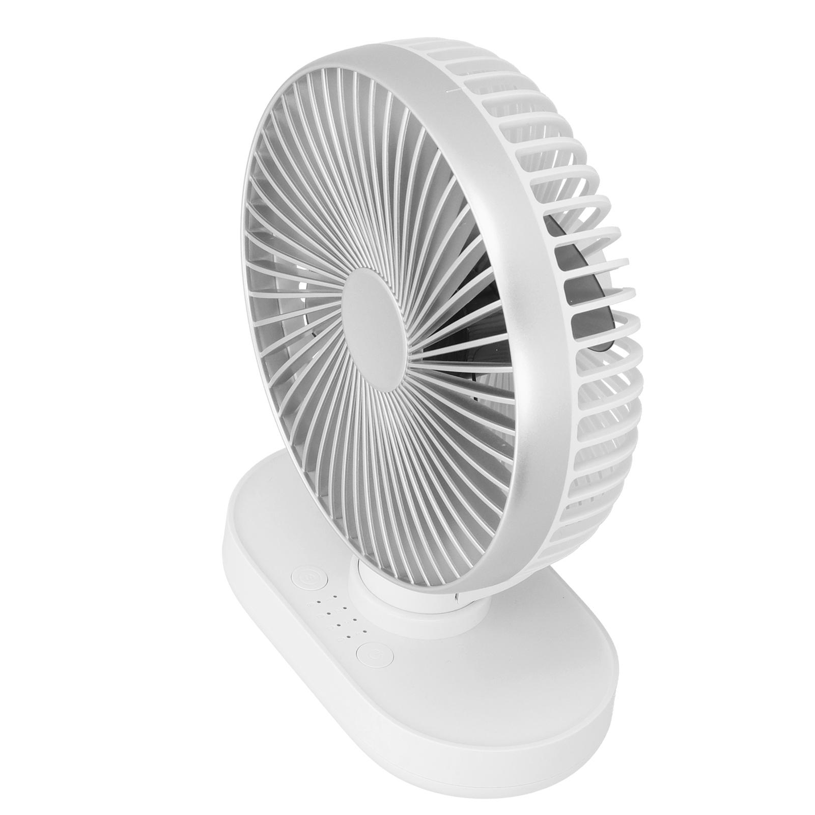Desktop Fan Automatic Oscillating USB Rechargble Noiseless Portable Small Table Cooler