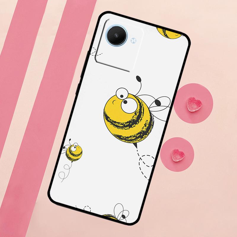 Bee Honey Case For Realme C53 C55 C35 C33 C31 C30 C25s C21Y C15 C11 GT Neo 5 3T 2T 9 10 11 Pro Plus