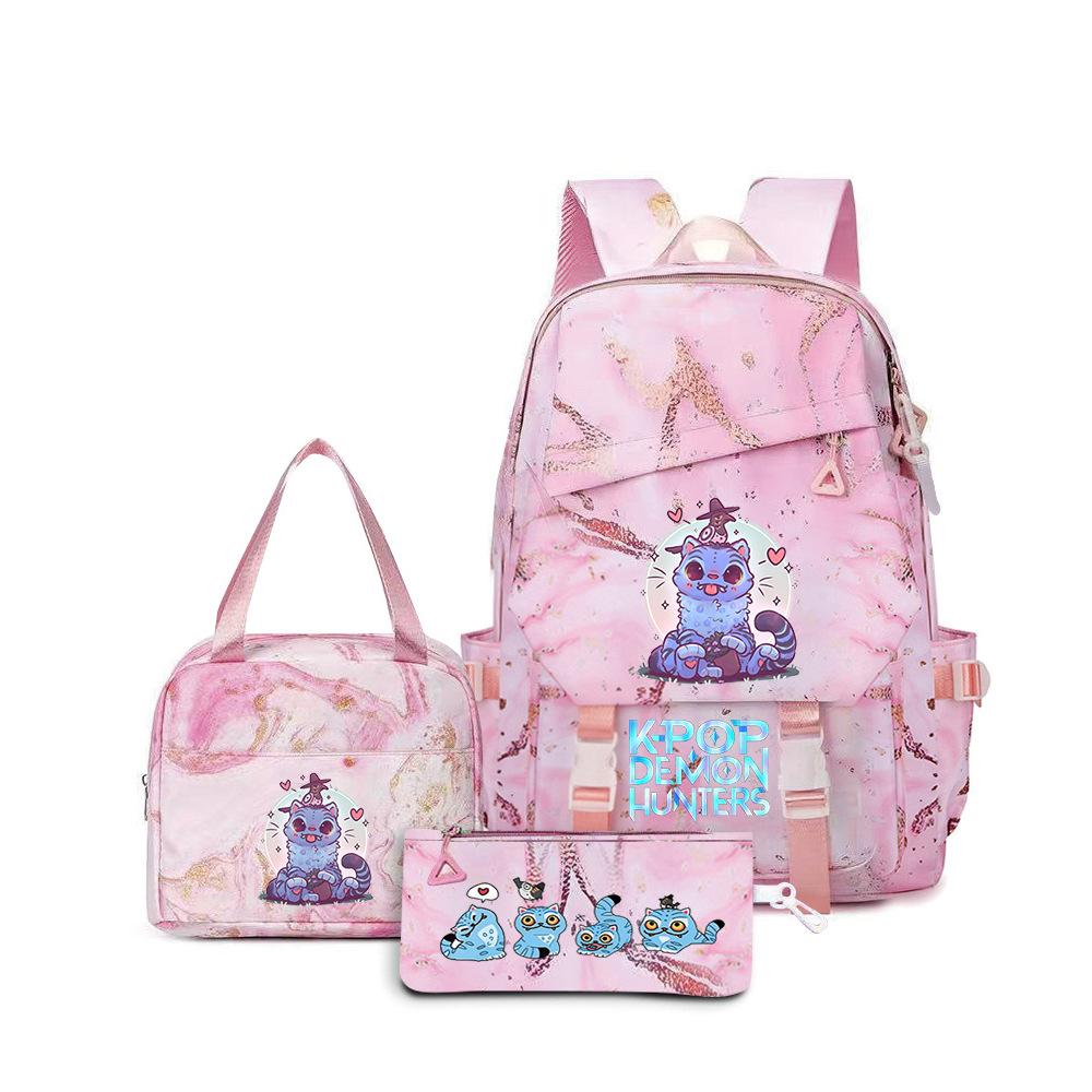 Witch Hunters Three-Piece Backpack Kpop Demon Unters Printed Backpack Lunch Bag