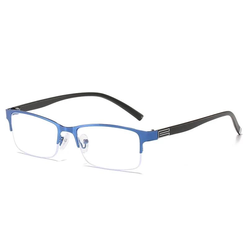 New Half Frame Myopia Glasses Eyewear Male Female Near Sight Glasses Ultra Light Black Blue -5.0 To -6.0 Mens Glasses Gafas