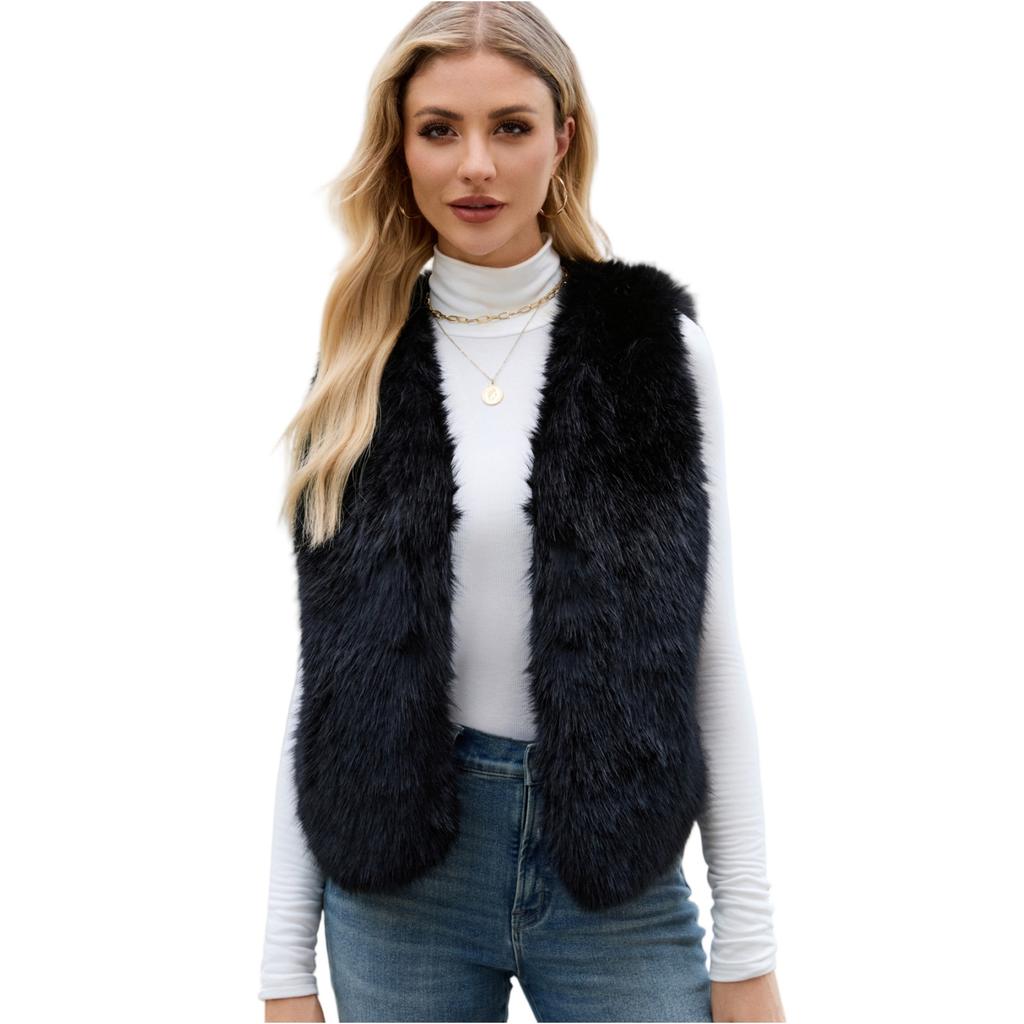 Fashionable Women's V-neck Vest Sleeveless Jacket