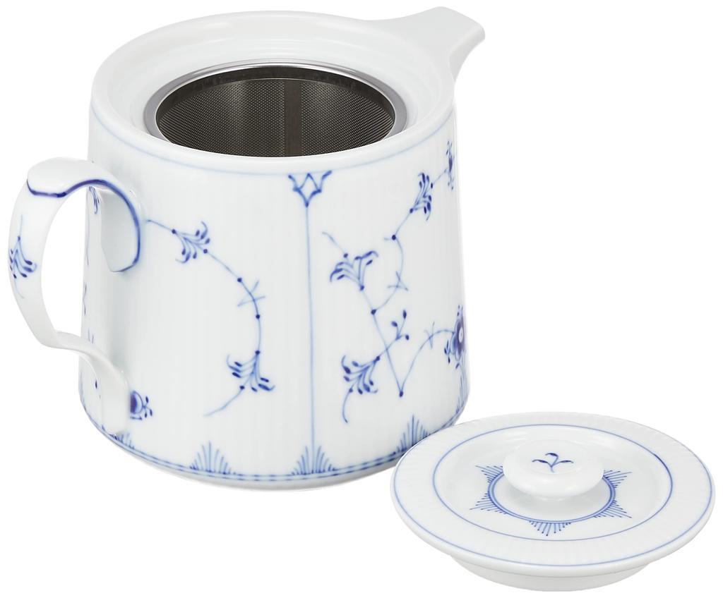 Imported Royal Copenhagen Blue Fluted Plain Teapot Wedding Gift 1059071 [Regular Product]